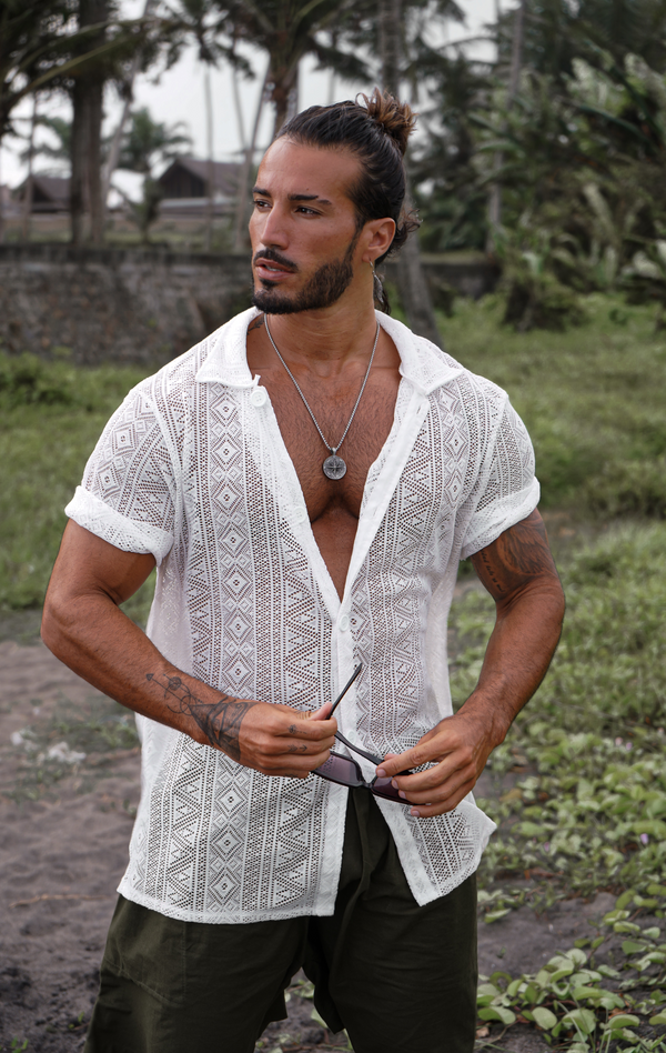 EasyFlow Crochet SHIRT - White