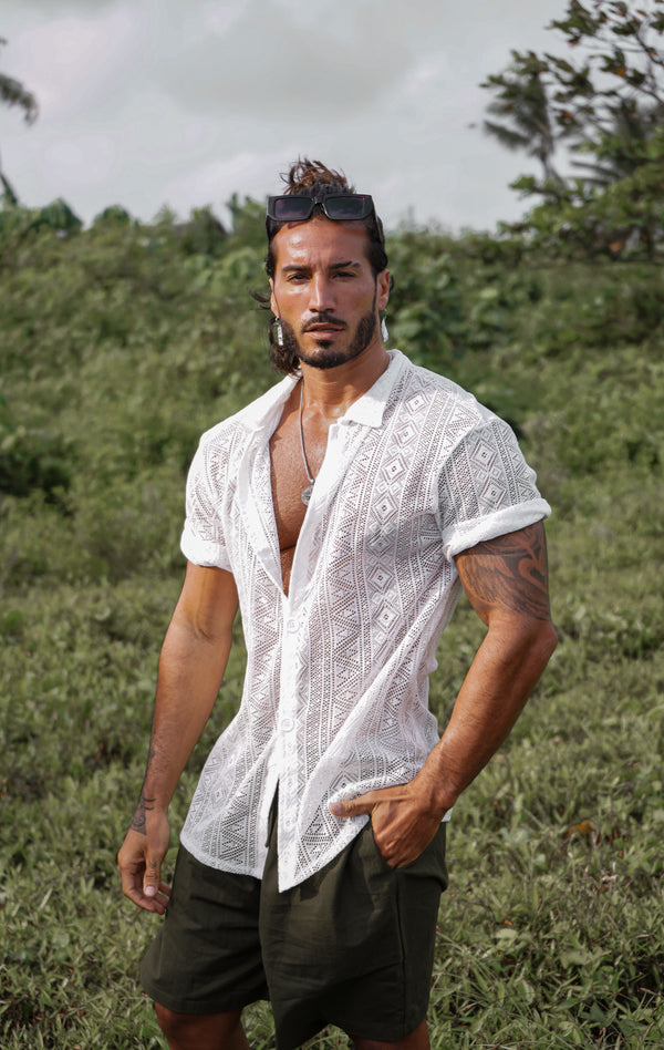 EasyFlow Crochet SHIRT - White